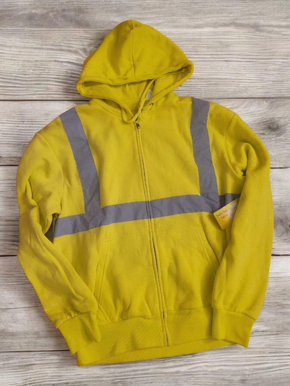 Hi-Vis Yellow Reflective Zip Hoodie